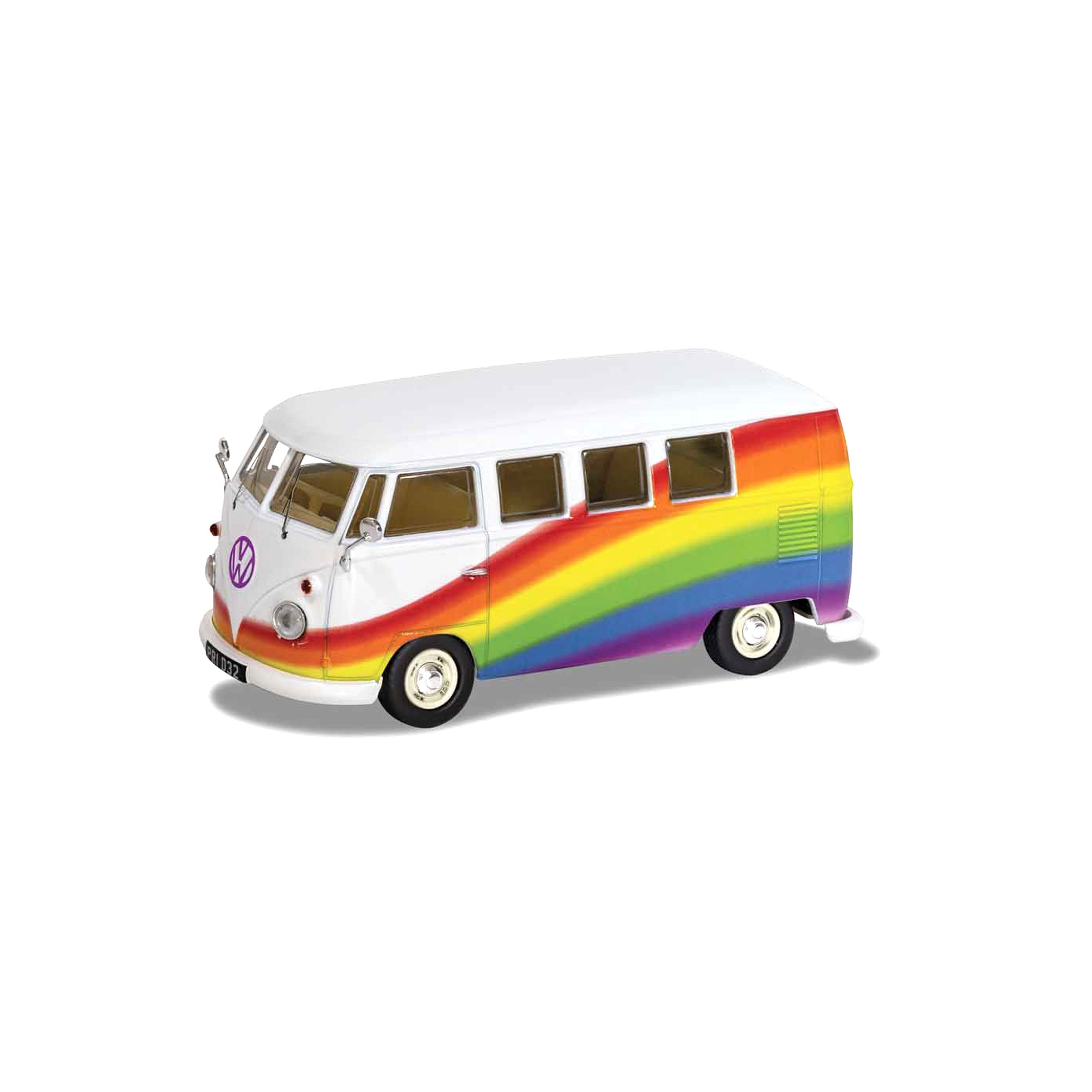 VW Campervan - Peace Love and Rainbows 1:43