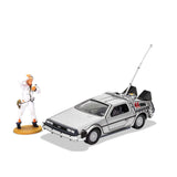 Delorean Retour vers le futur avec la figurine Doc Brown 1/36