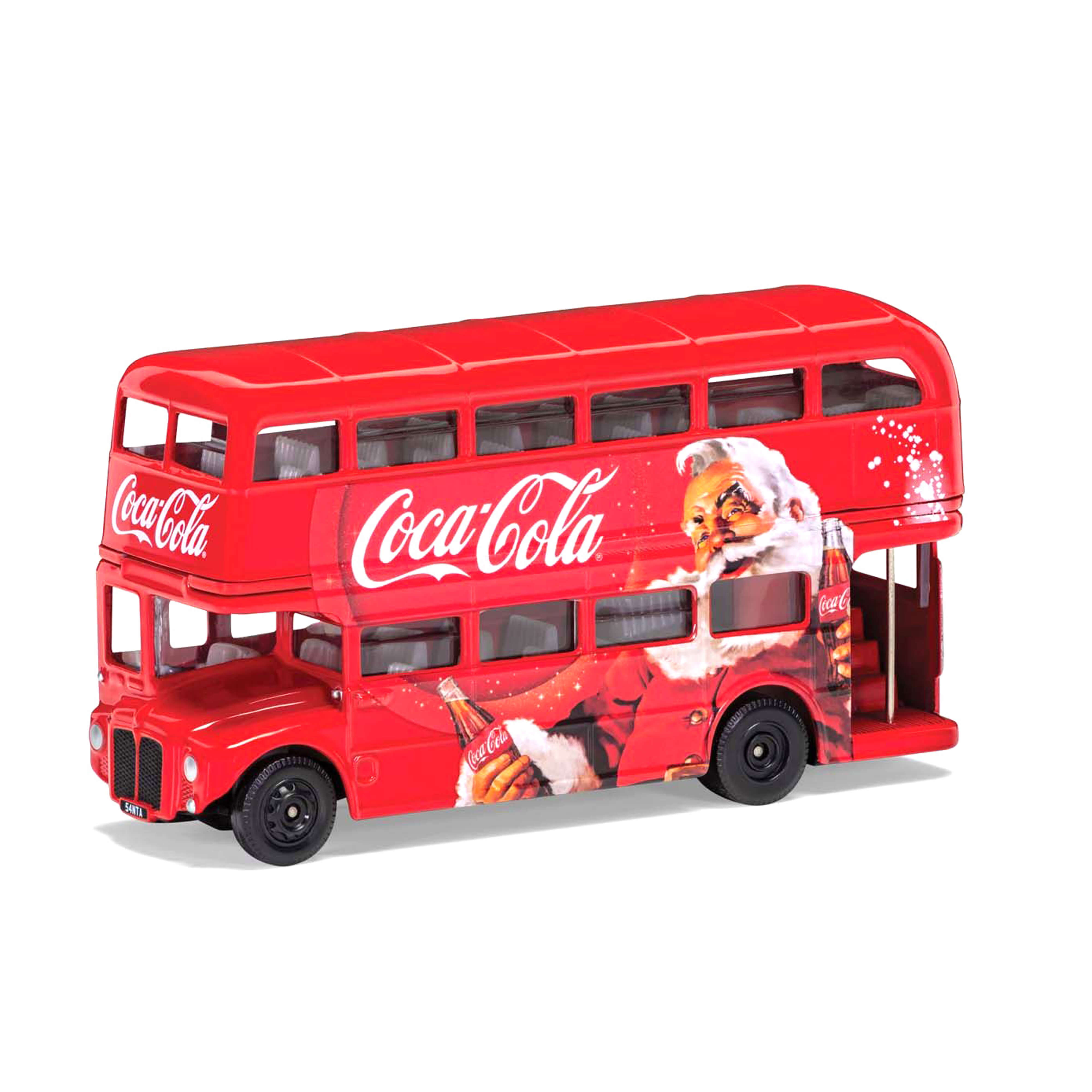 Bus Londonien Routemaster déco Père Noël Coca-Cola 1/64