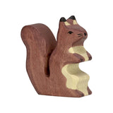 Standing squirrel figurine in wood