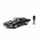 Dodge Charger with Dom's figure Black "Fast&Furious" 1970 1:24