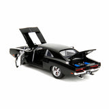 Dodge Charger with Dom's figure Black "Fast&Furious" 1970 1:24