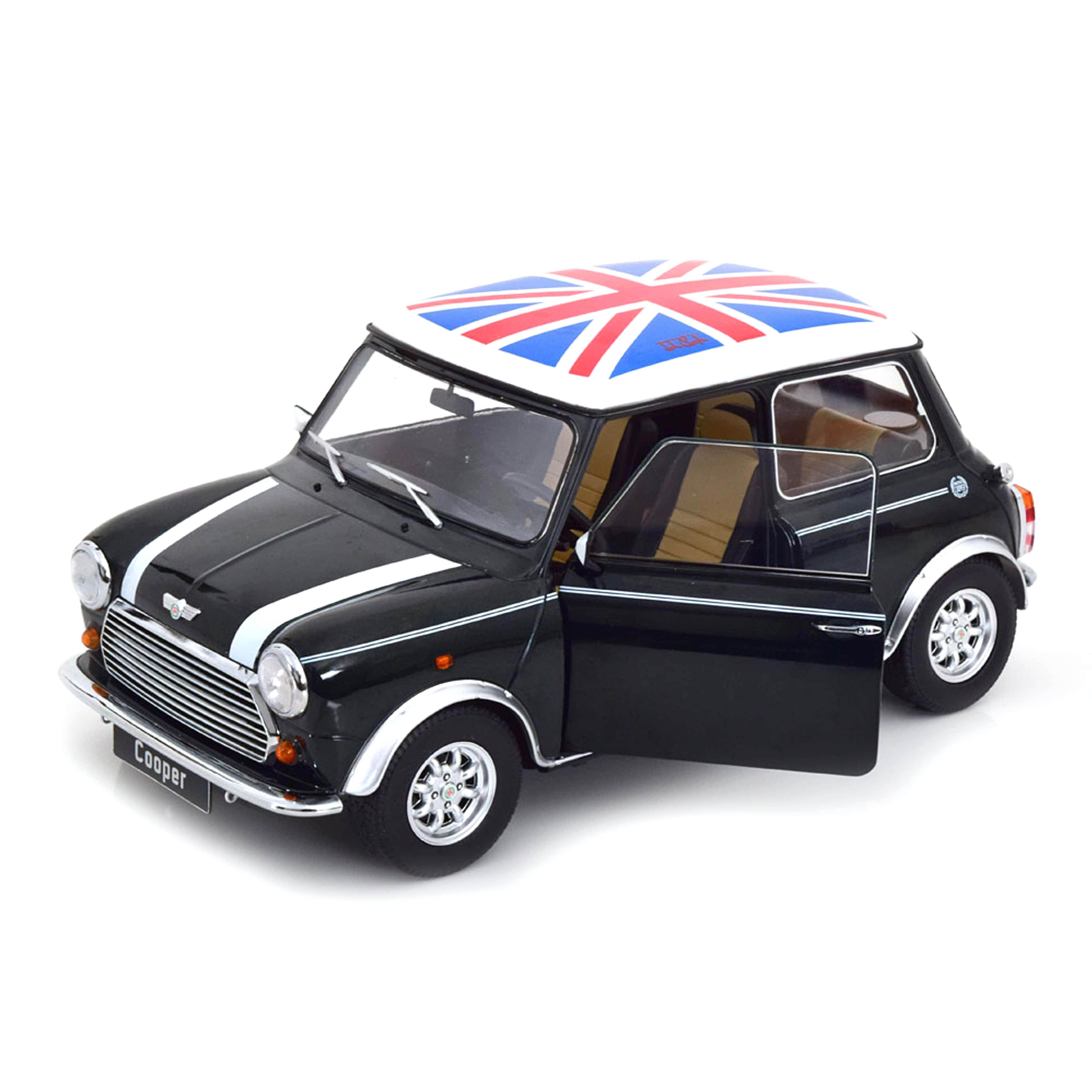 Mini Cooper LHD Union Jack Flagge Dunkelgrün/Weiß 1:12