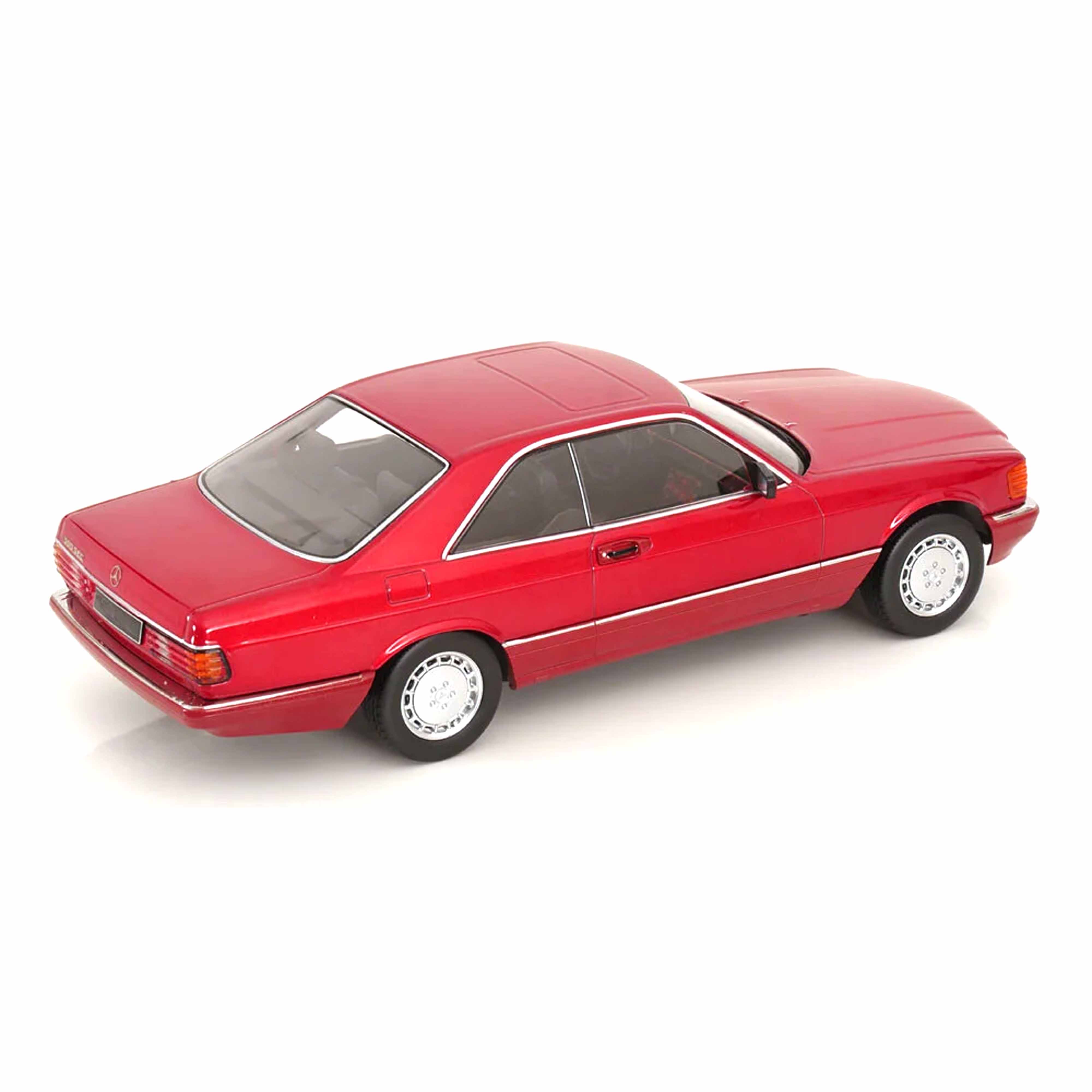 Mercedes 500 SEC C126 1985 Rot Metallic 1:18