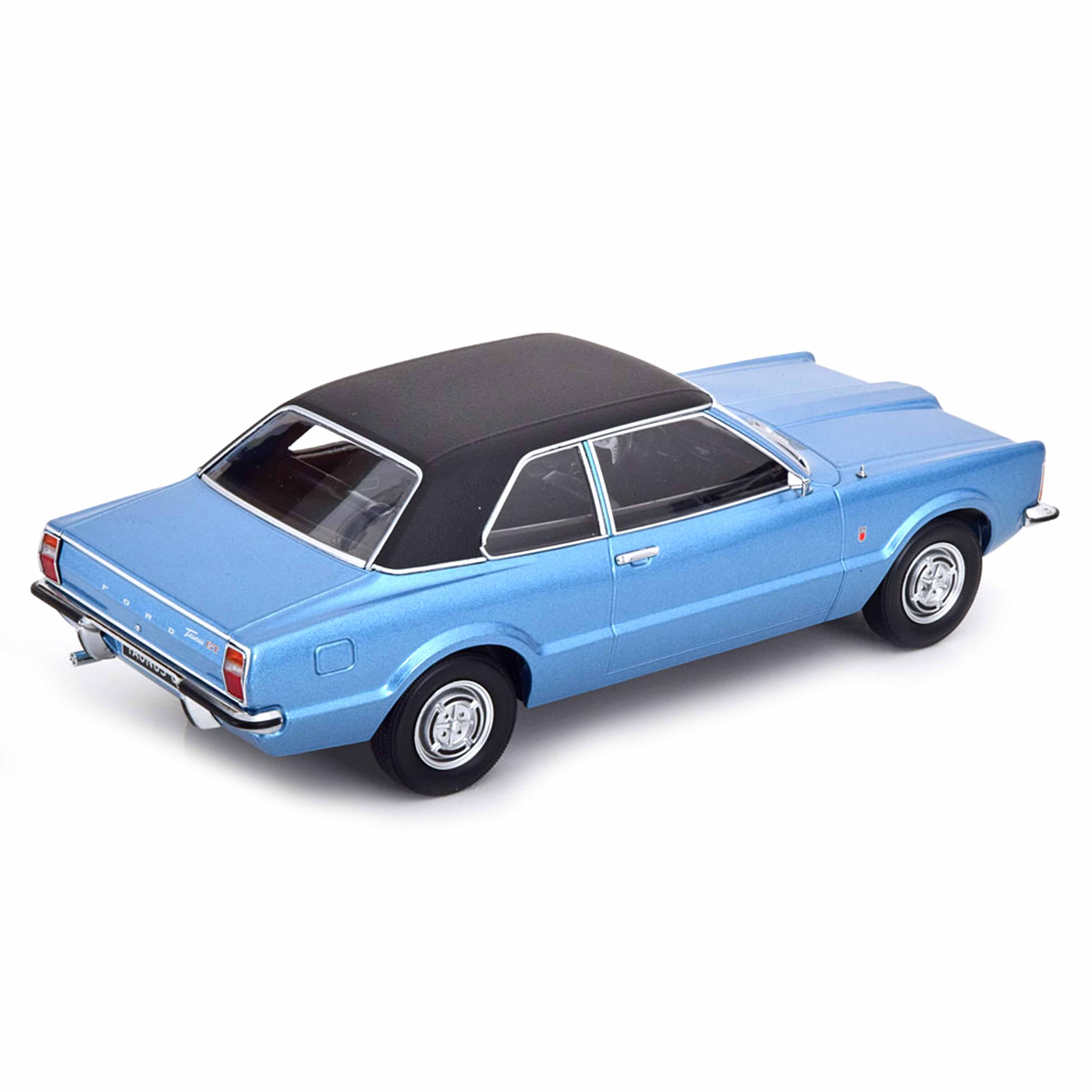 Ford Taunus GT Sedan 1971 Bleu métallisé/Noir mat 1/18