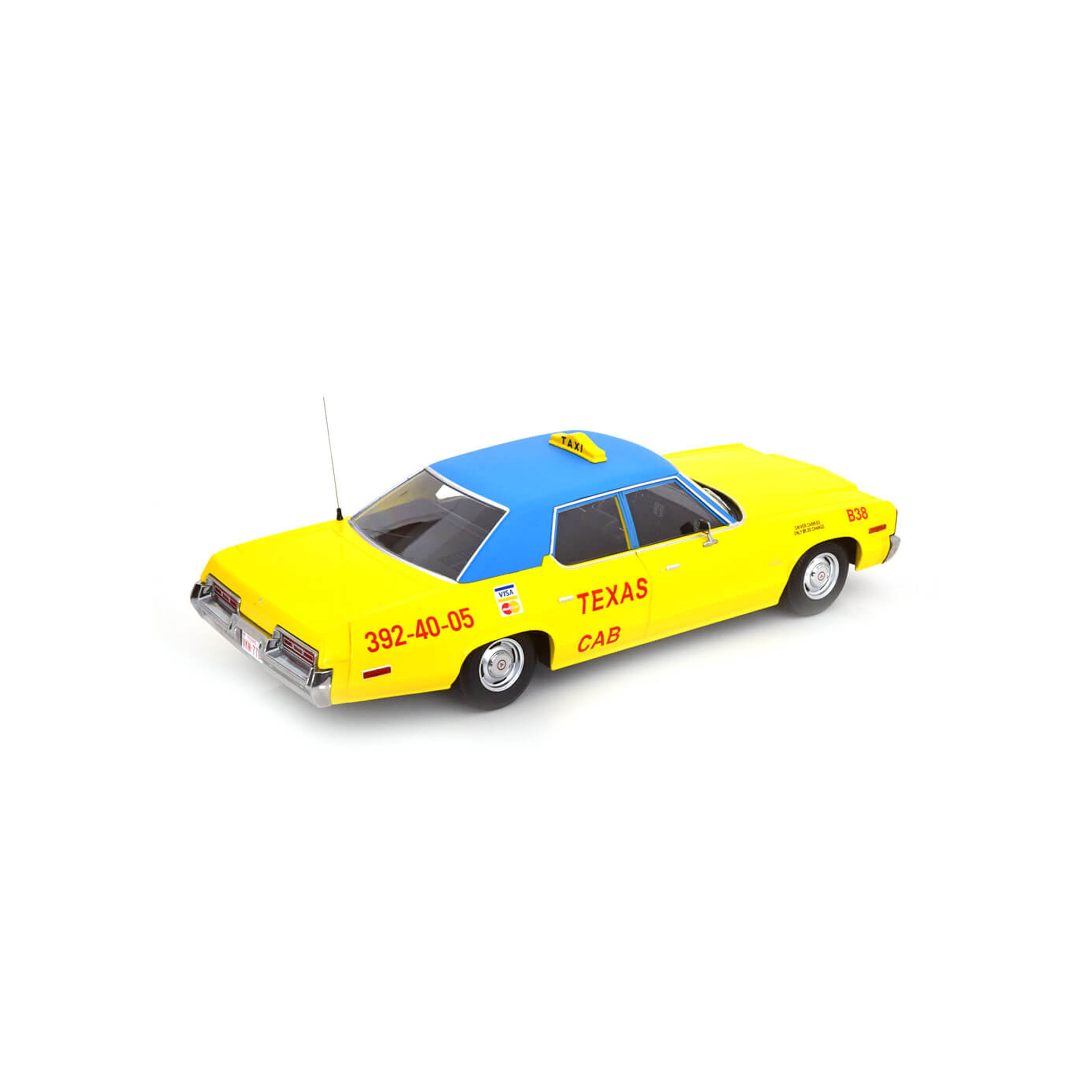 Dodge Monaco 1974 Texas Cab Yellow/Blue 1:18