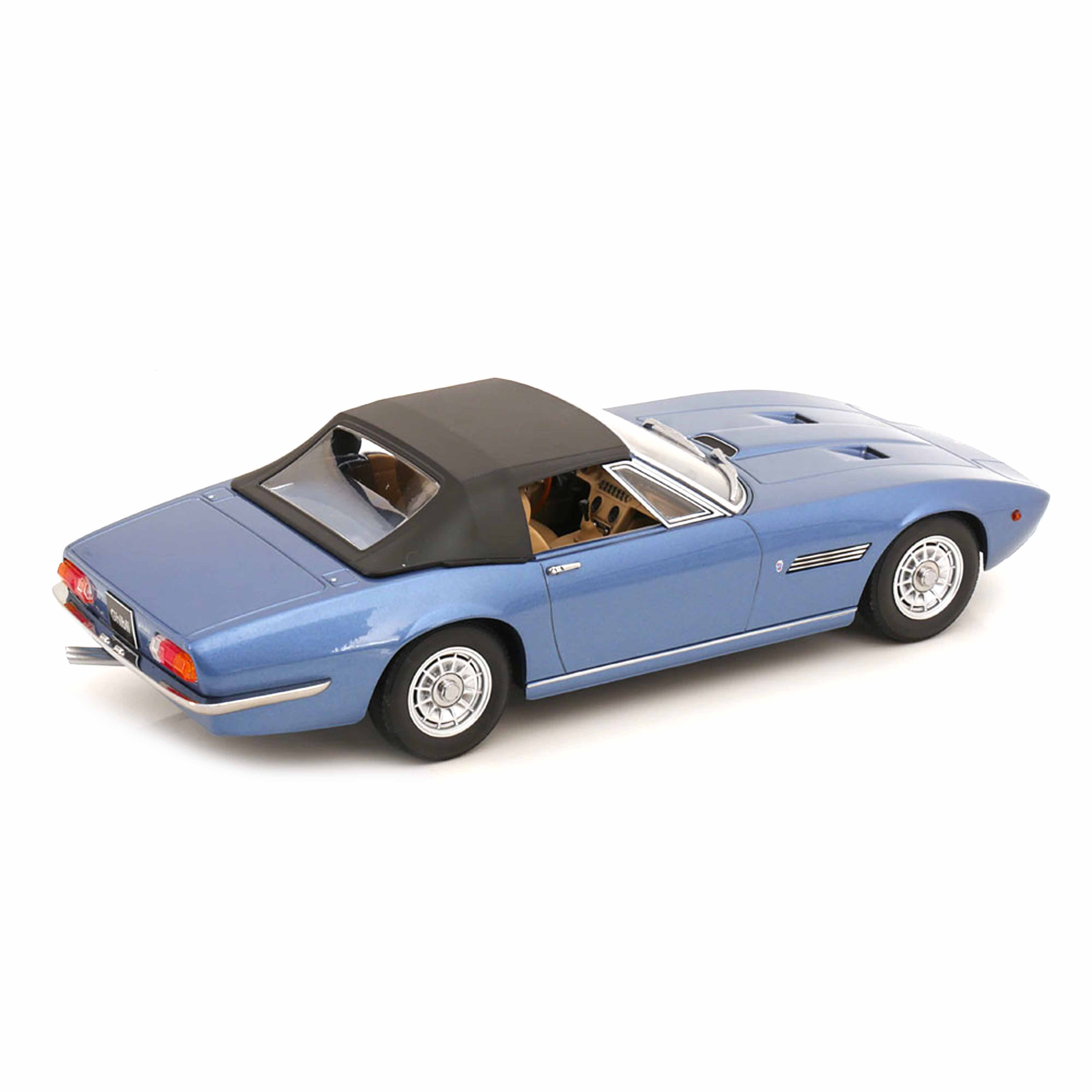 Maserati Ghibli Spyder 1970 Bleu Clair Métallisé 1/18