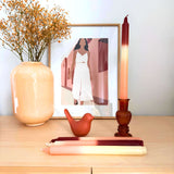 Set of 4 two-tone long candles in Nudes