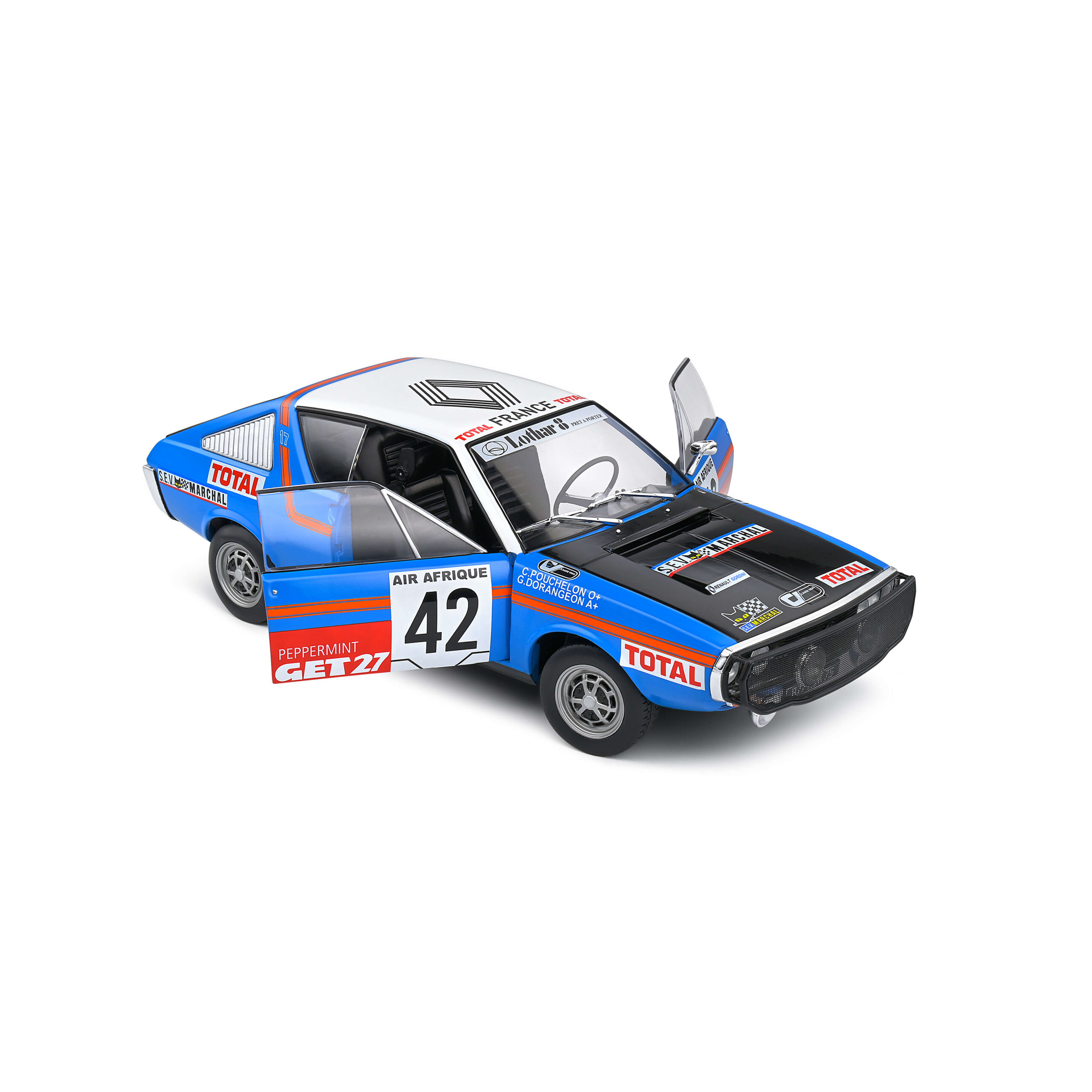 Renault 17 PH.1 N°42 Pouchelon/Dorangeon RCIB 1976 1:18