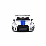 Nissan GT-R (R35) W/Liberty Walk Body Kit 2.0 White&Blue Stripes 1:18