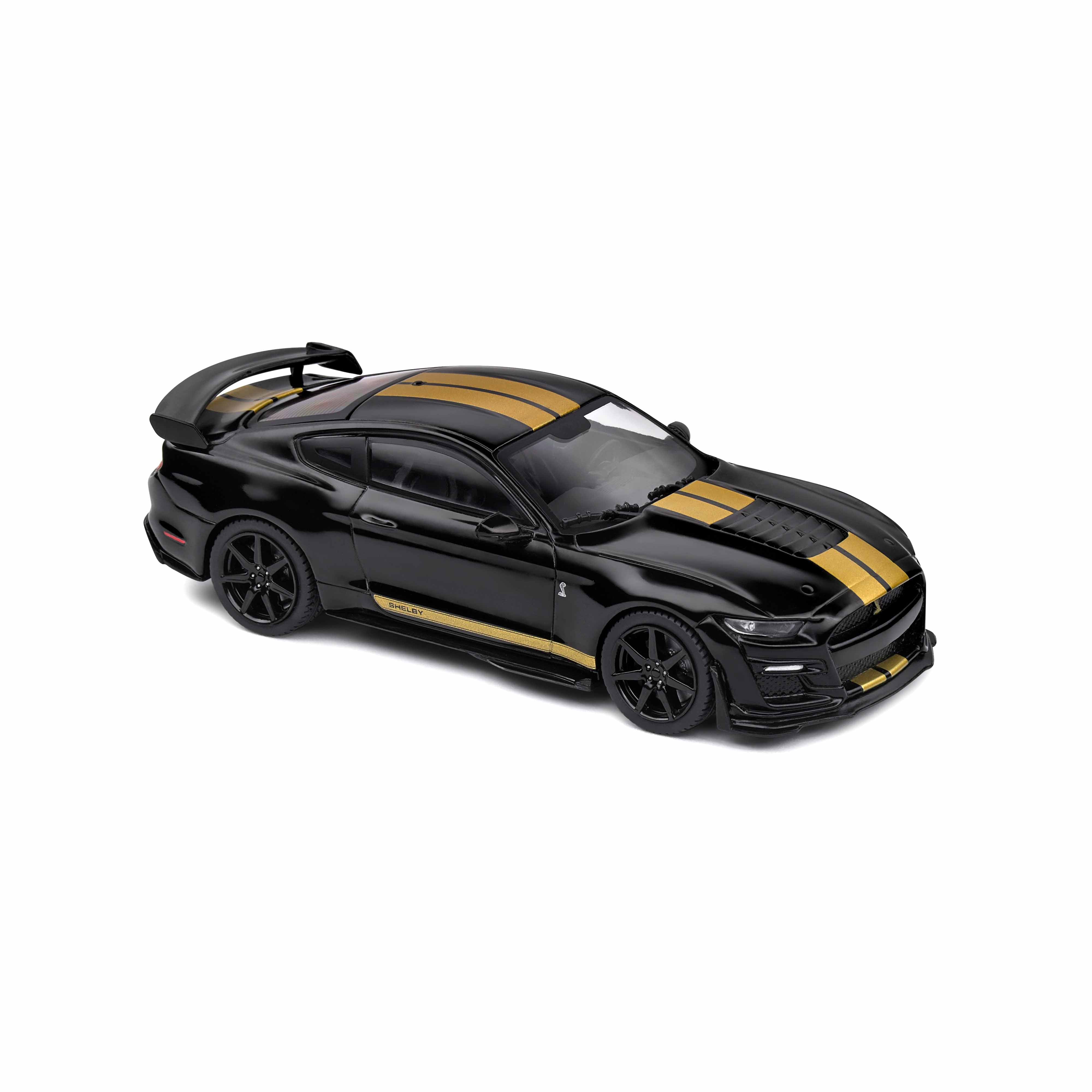 Shelby Mustang GT500 Schwarz mit Gold Stripe 2020 1:43